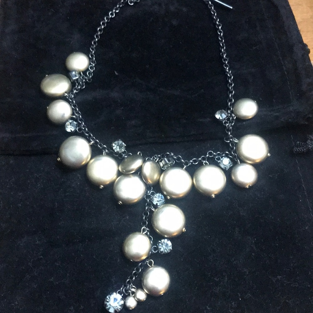 Gold tone glam necklace